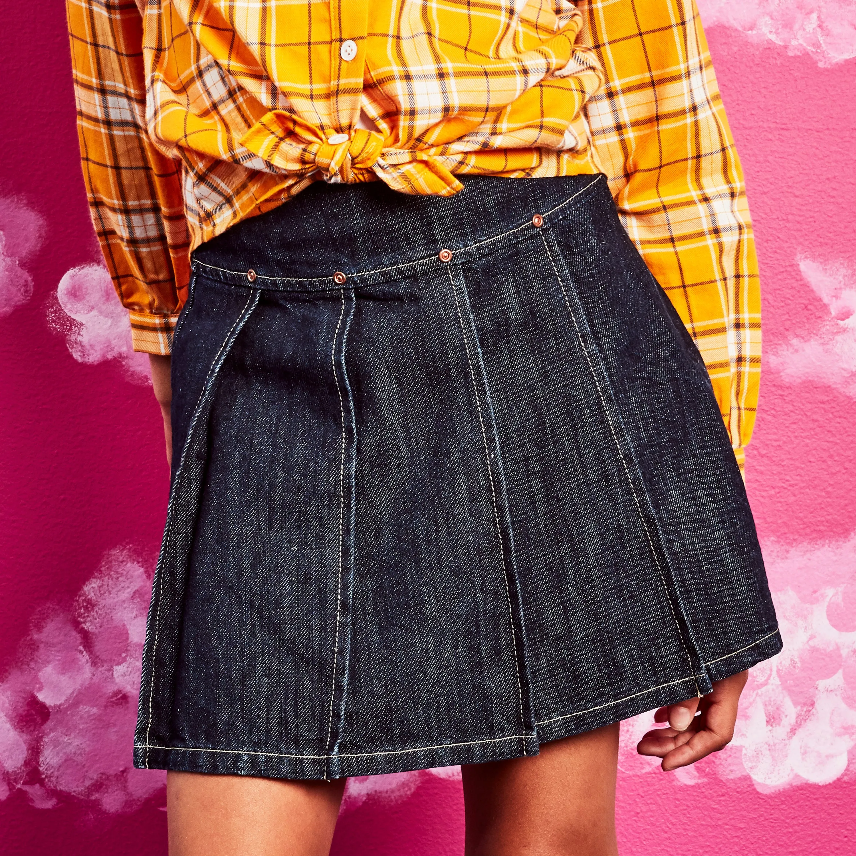 Denim School Skirt