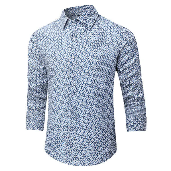 Designer Shirts for Men Casual Printing Slim Fit Fashion