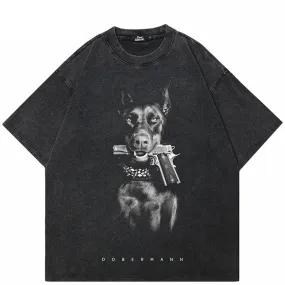 Dobermann Gun Oversized T-Shirt