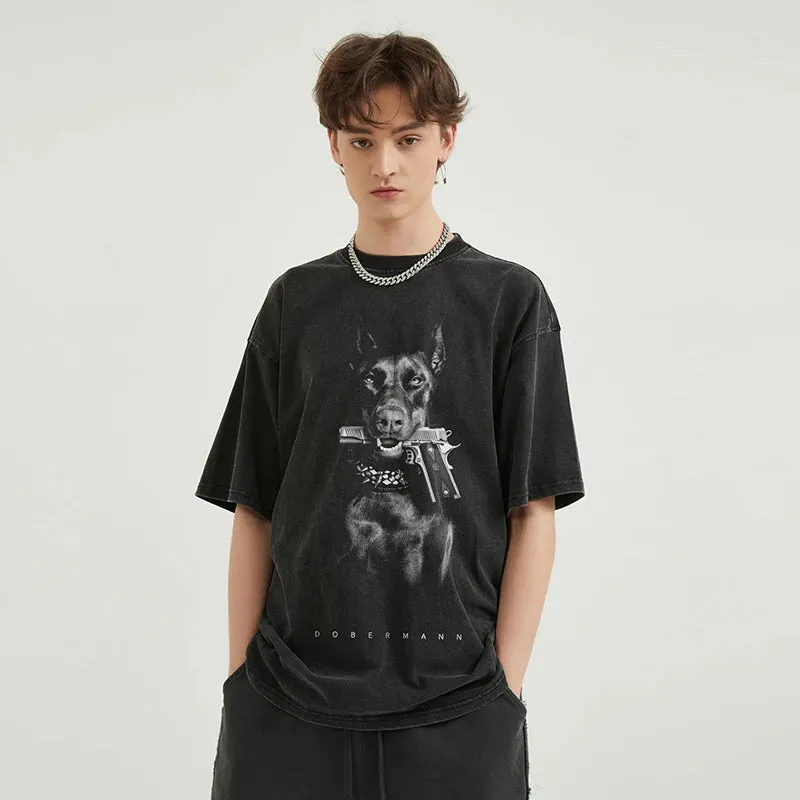 Dobermann Gun Oversized T-Shirt