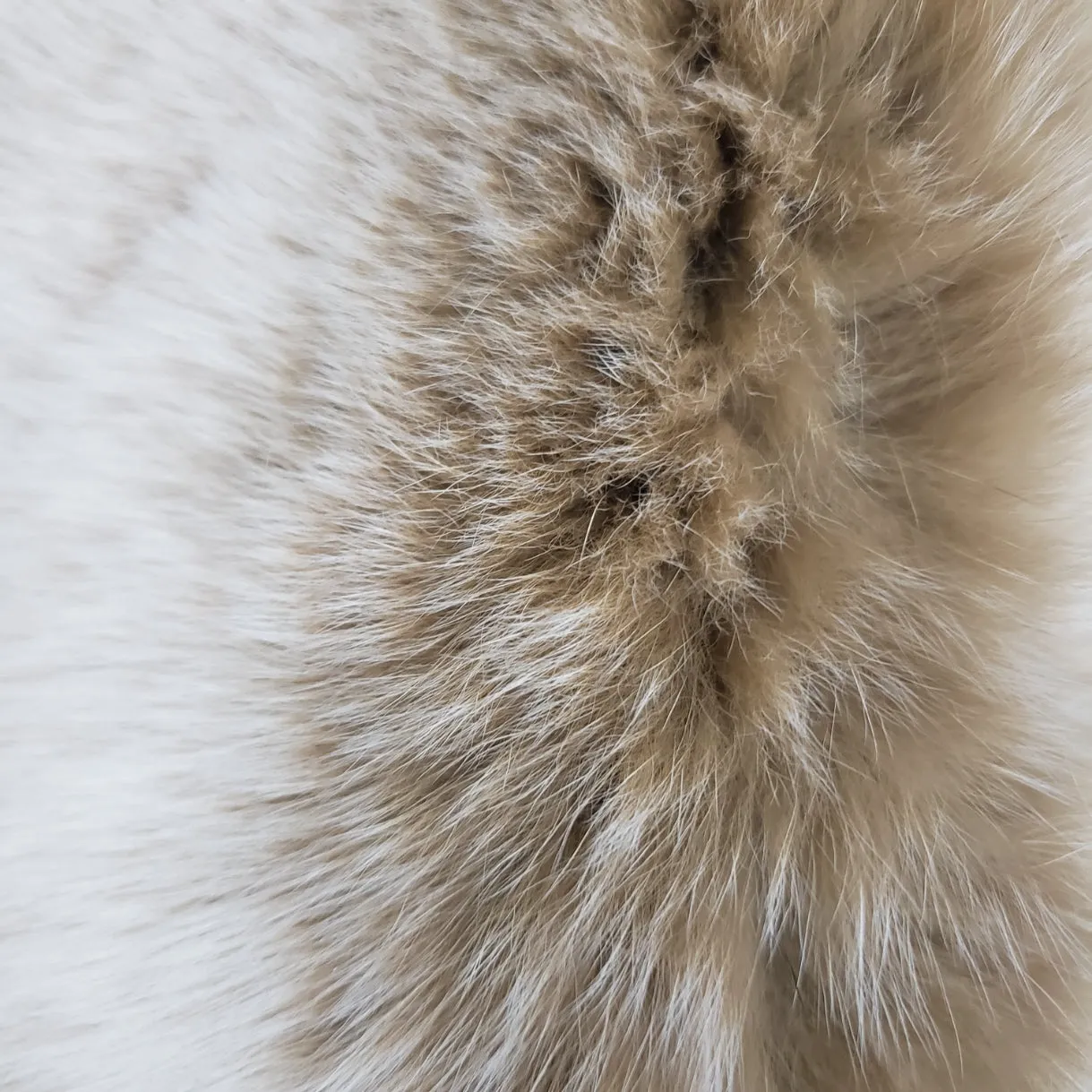 Dyed Shadow Fox Fur - Blush Ivory (European Dyes)