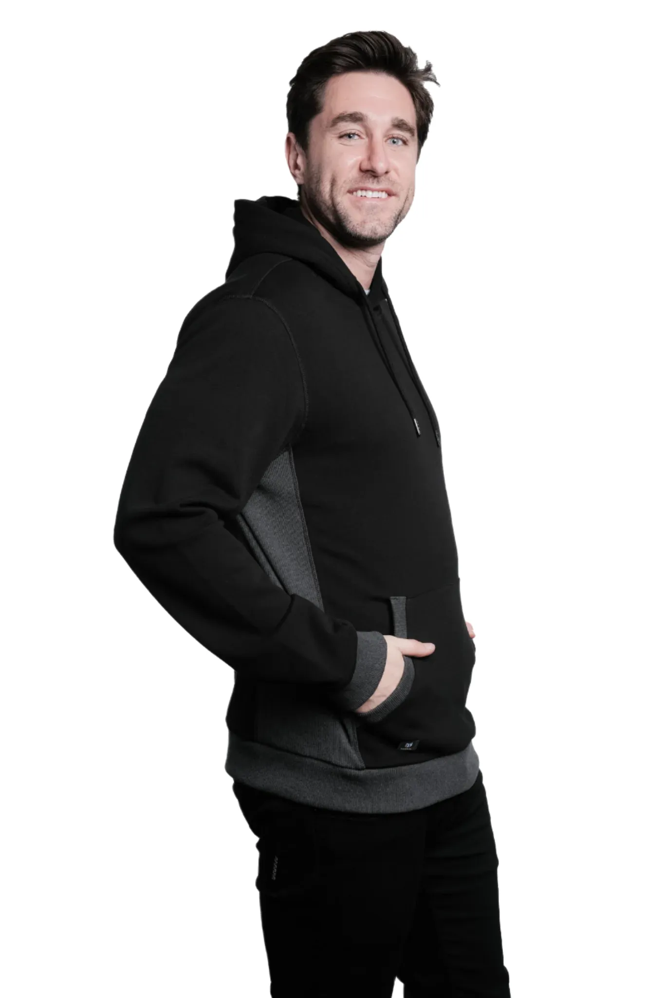 Elliot Black/Grey Men's Pullover Hoodie