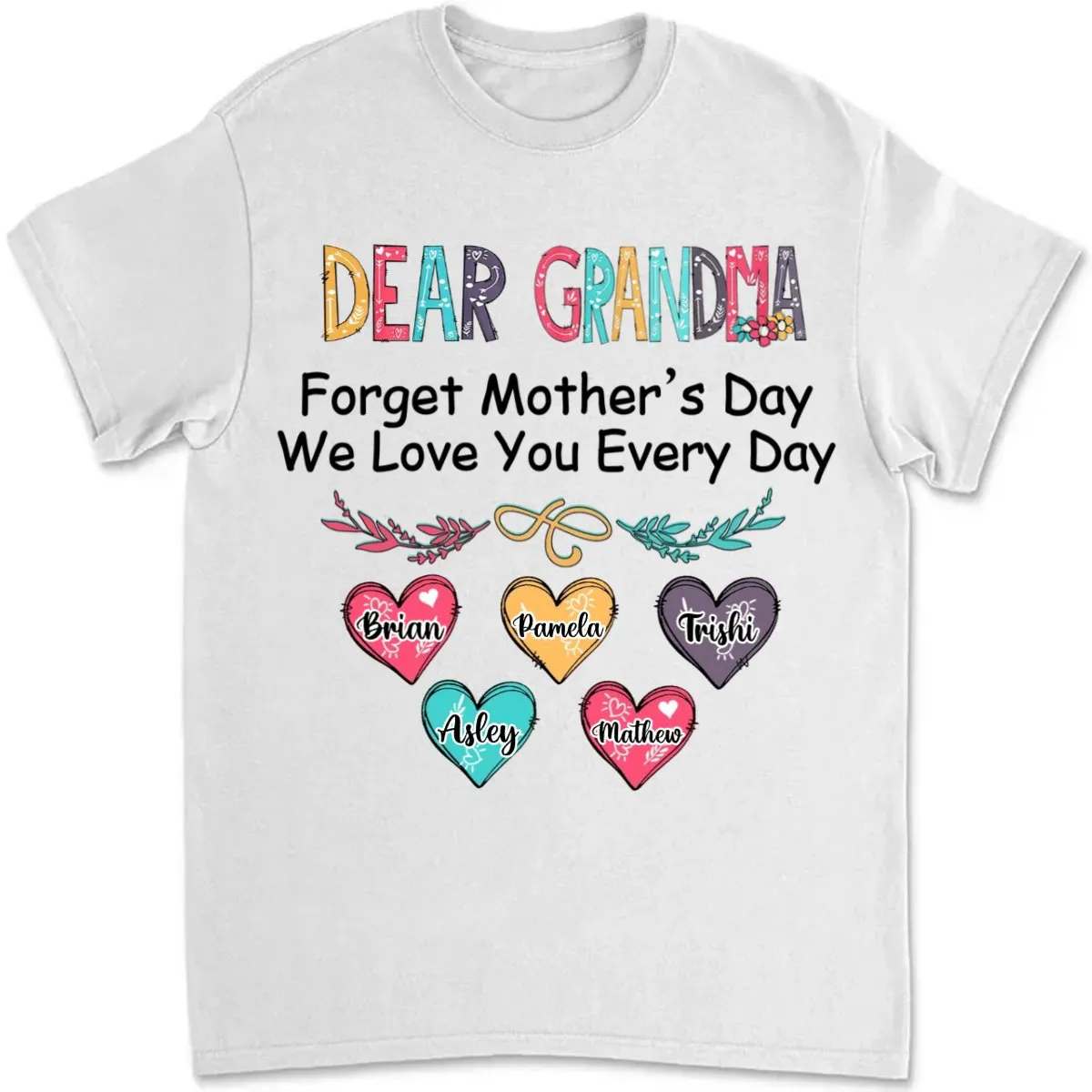 Family - Forgetting Mother's Day, We Love You Every Day - Personalized Unisex T-shirt