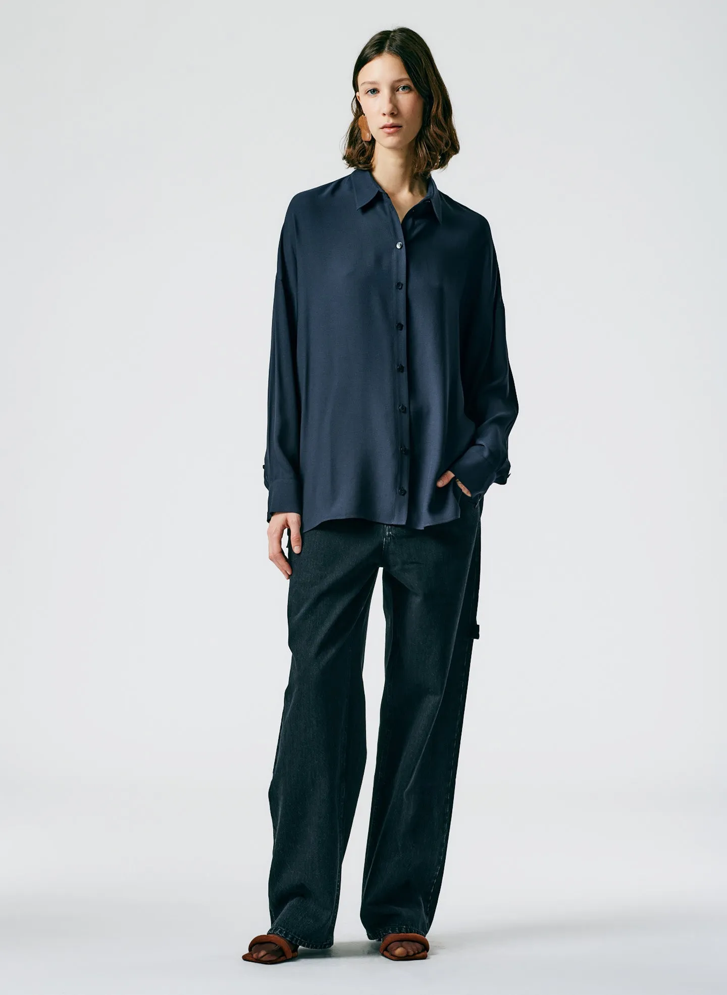 Feather Weight Eco Crepe Oversized Shirt