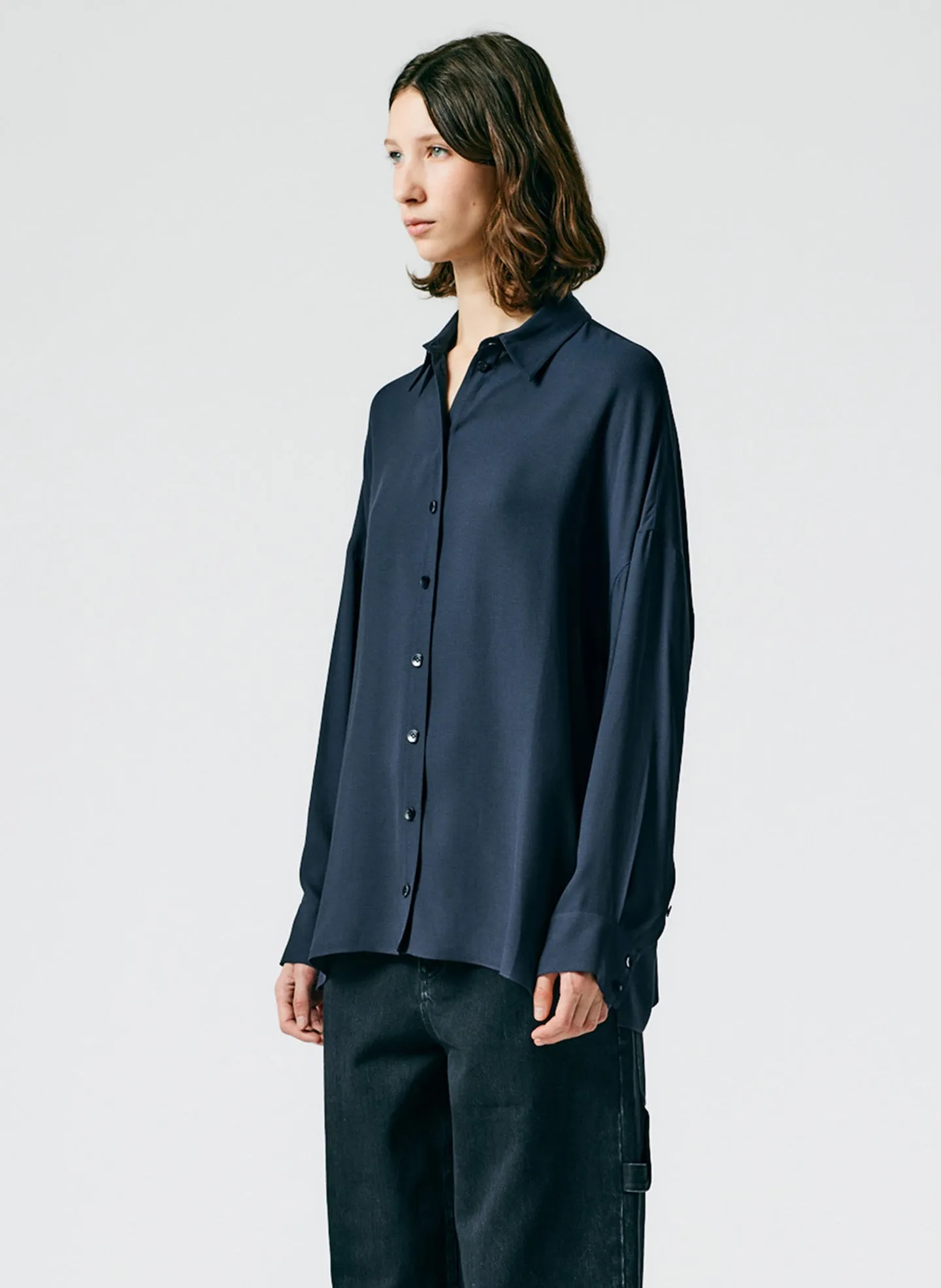 Feather Weight Eco Crepe Oversized Shirt