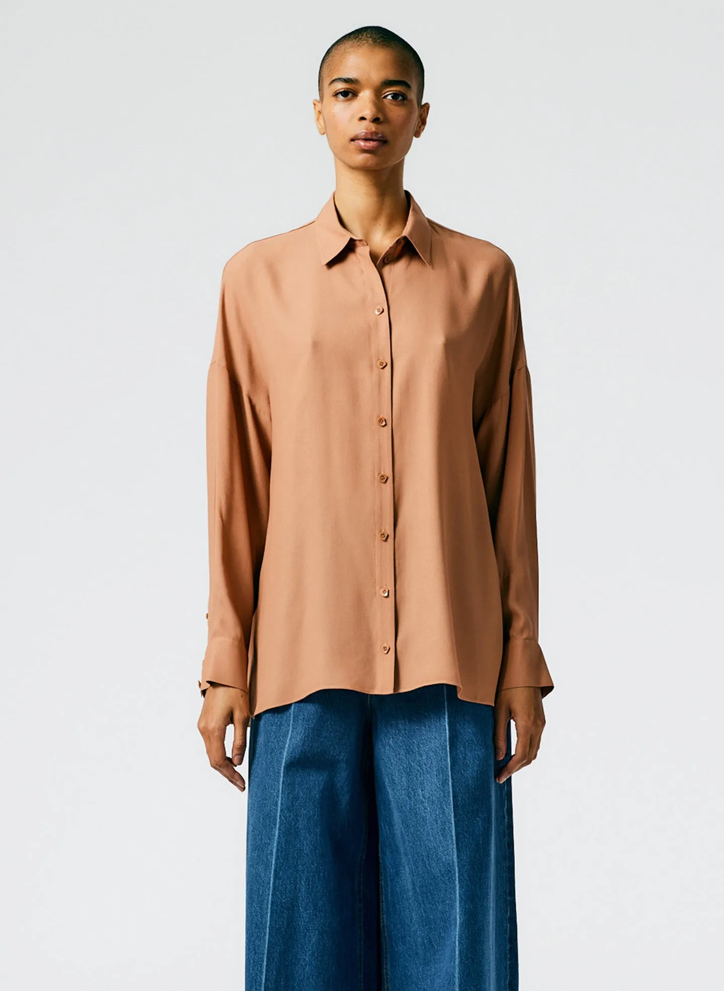 Feather Weight Eco Crepe Oversized Shirt