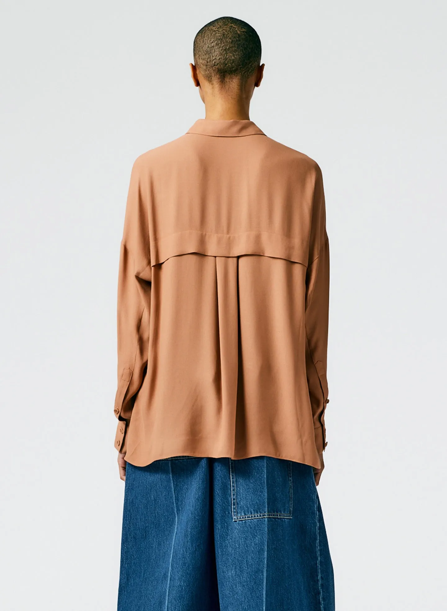 Feather Weight Eco Crepe Oversized Shirt