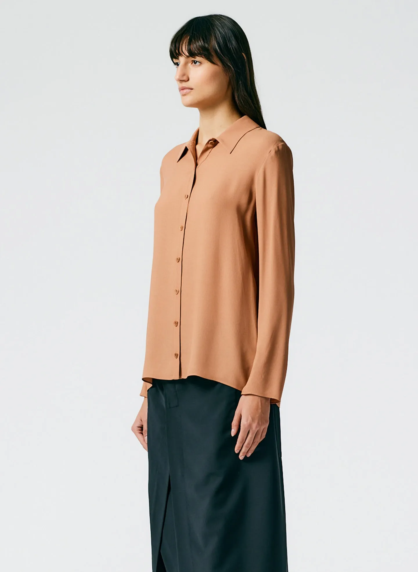 Feather Weight Eco Crepe Slim Shirt