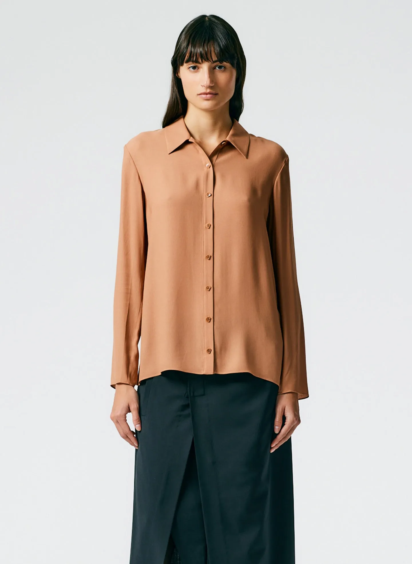 Feather Weight Eco Crepe Slim Shirt