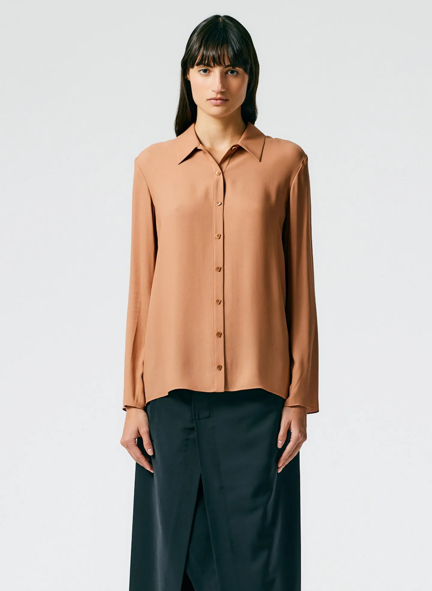 Feather Weight Eco Crepe Slim Shirt