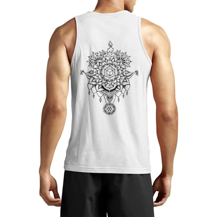 Geometric Men's Performance Cotton Tank Top Shirt | Mil Et Une