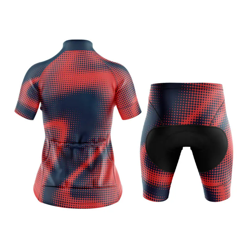 Halftone Club Cycling Kit (Orange Red)