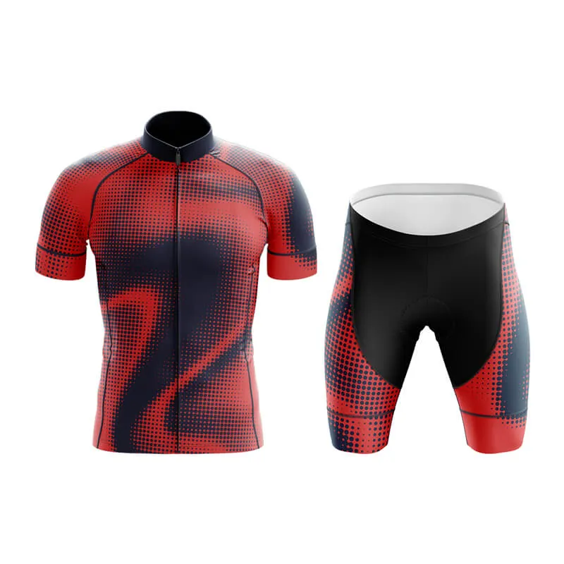 Halftone Club Cycling Kit (Orange Red)