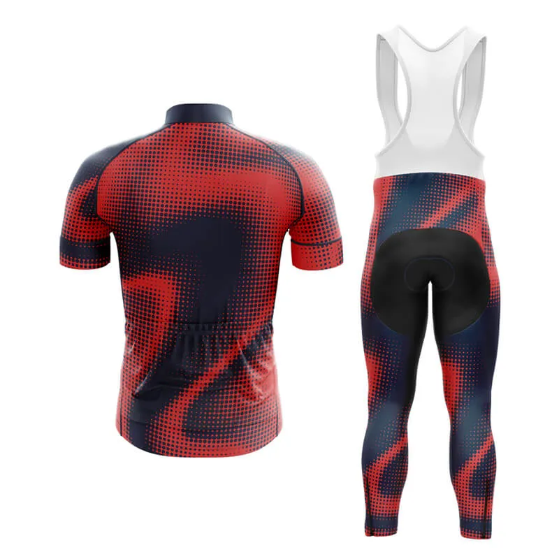 Halftone Club Cycling Kit (Orange Red)