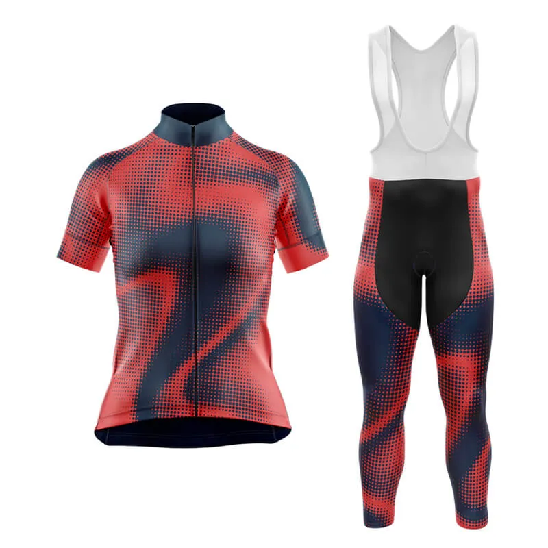 Halftone Club Cycling Kit (Orange Red)