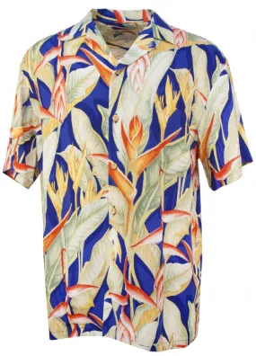 Heliconia Mens Shirt in Blue