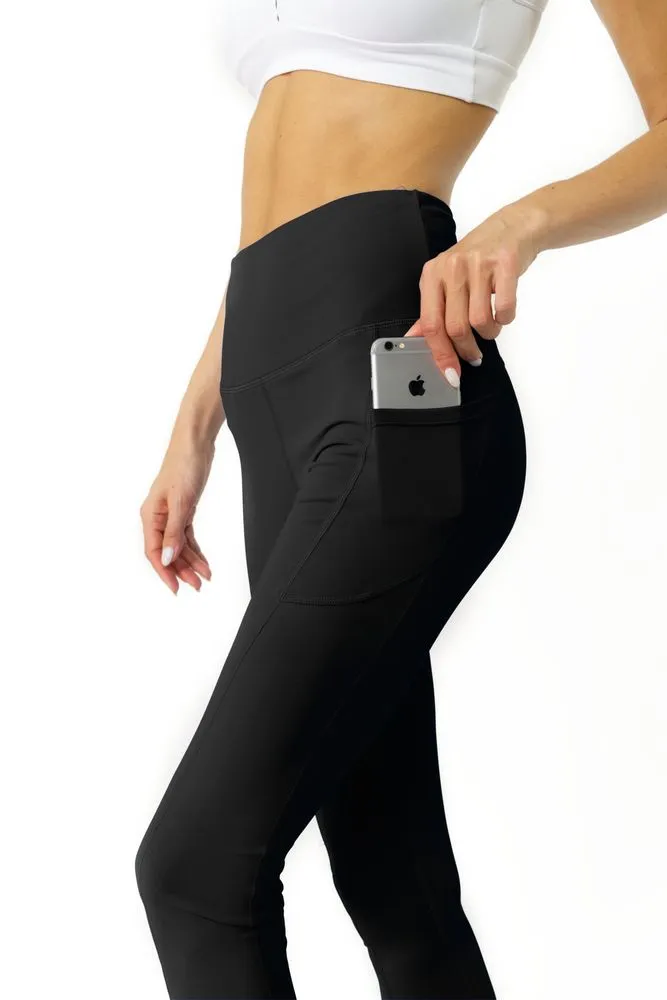 High Waisted Yoga Leggings - Black