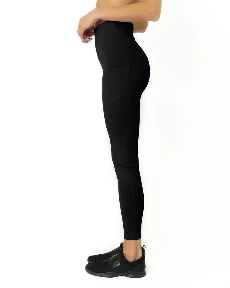 High Waisted Yoga Leggings - Black