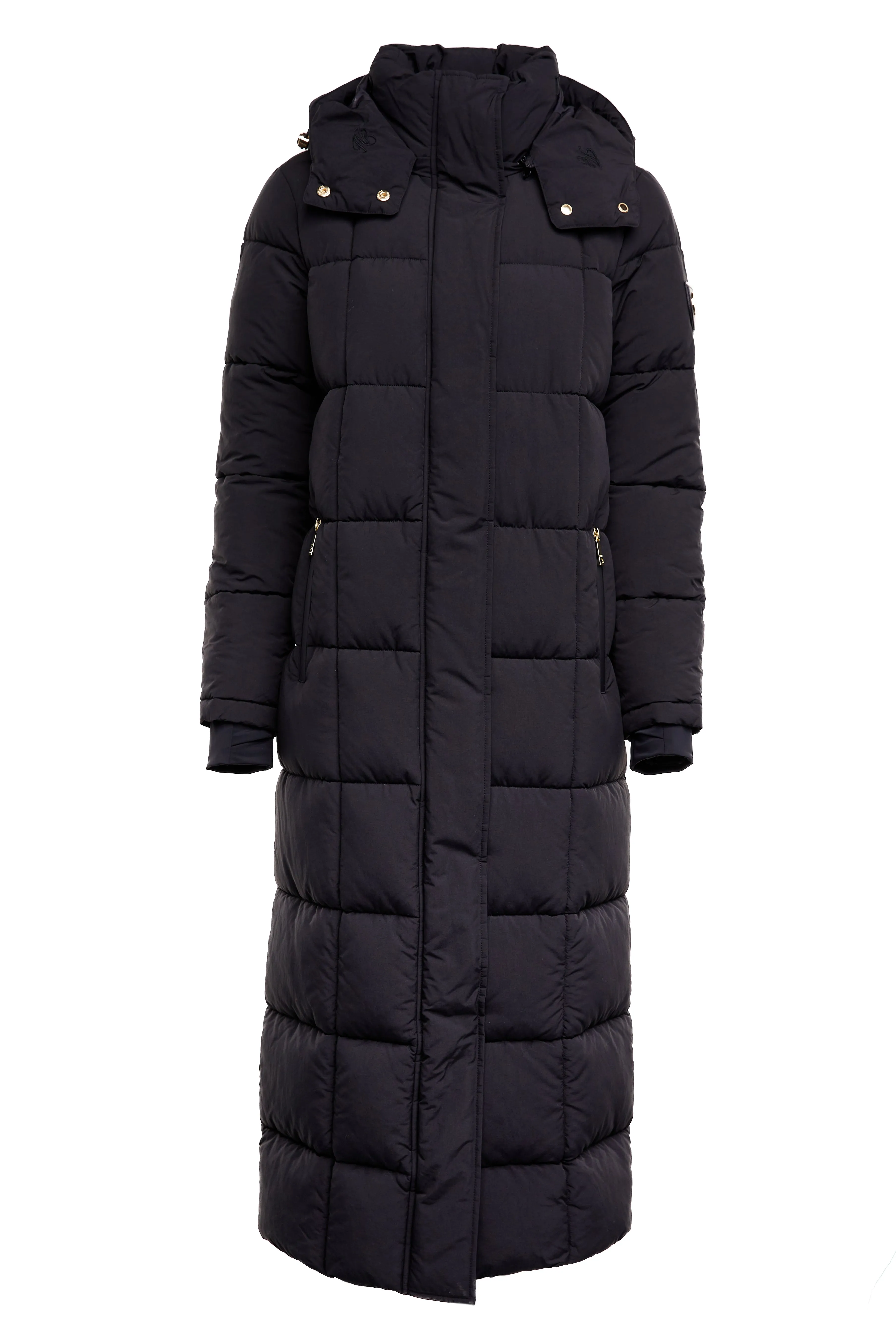 Holland Cooper Carrington Longline Coat in Black