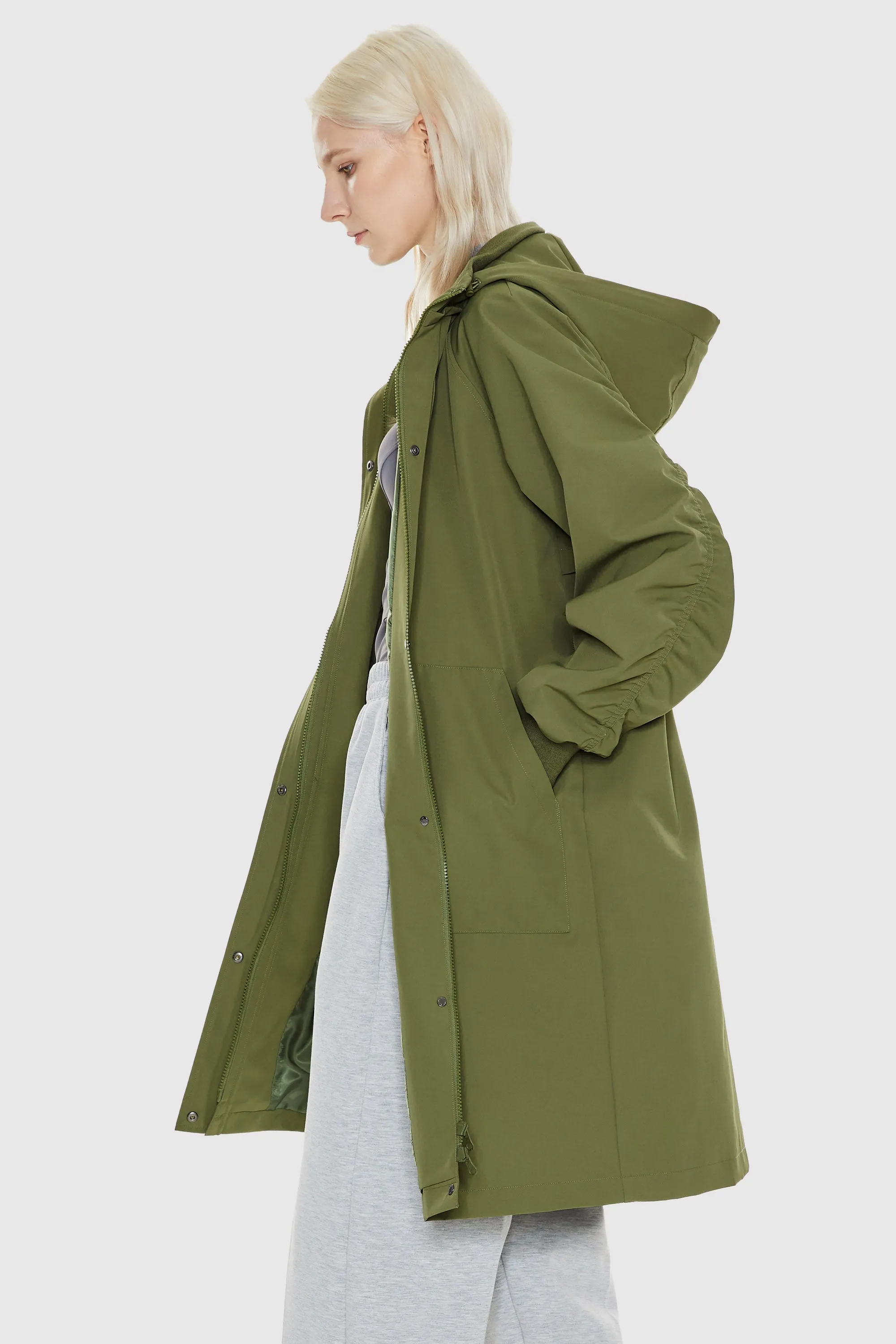 Hooded Belted Trench