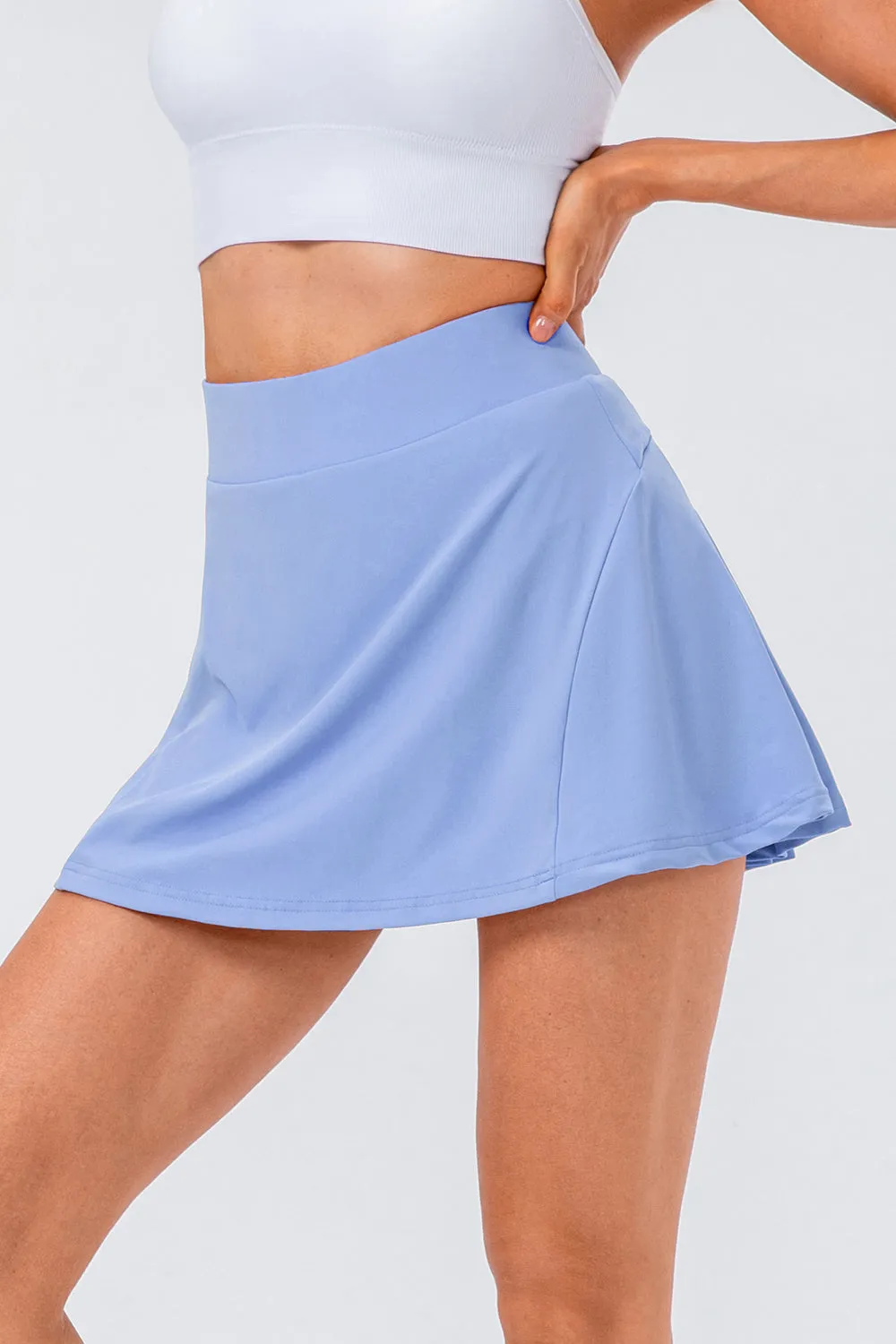 Hot Girl High Waist Pleated Active Lined Skirt