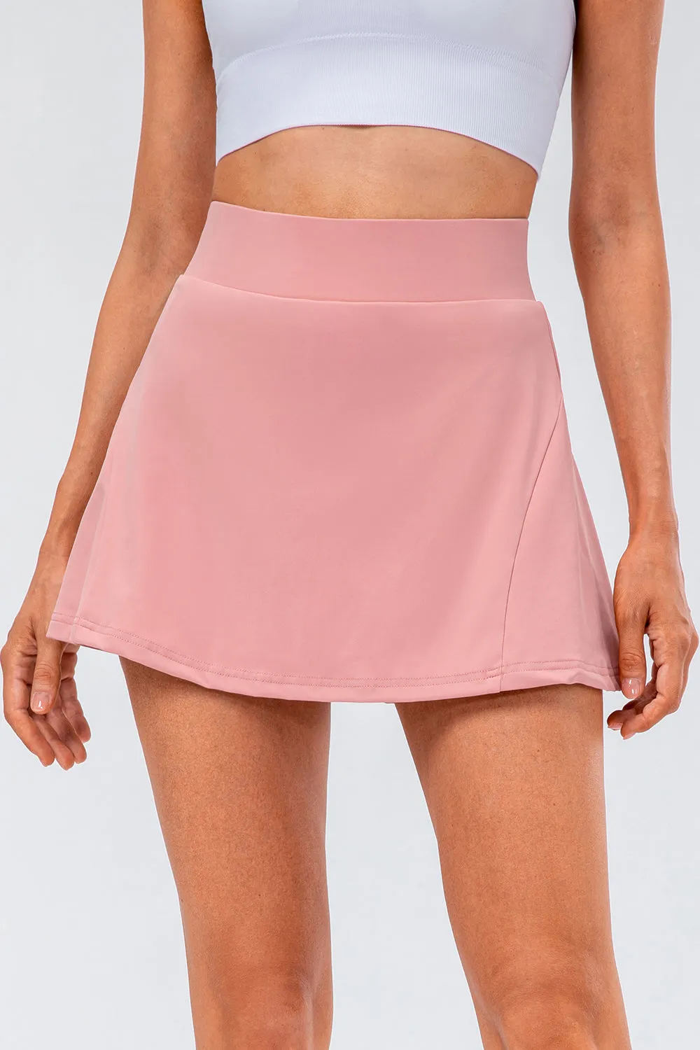 Hot Girl High Waist Pleated Active Lined Skirt