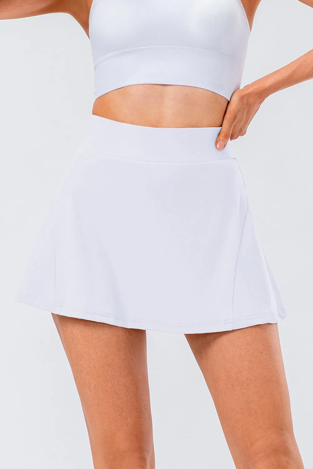 Hot Girl High Waist Pleated Active Lined Skirt