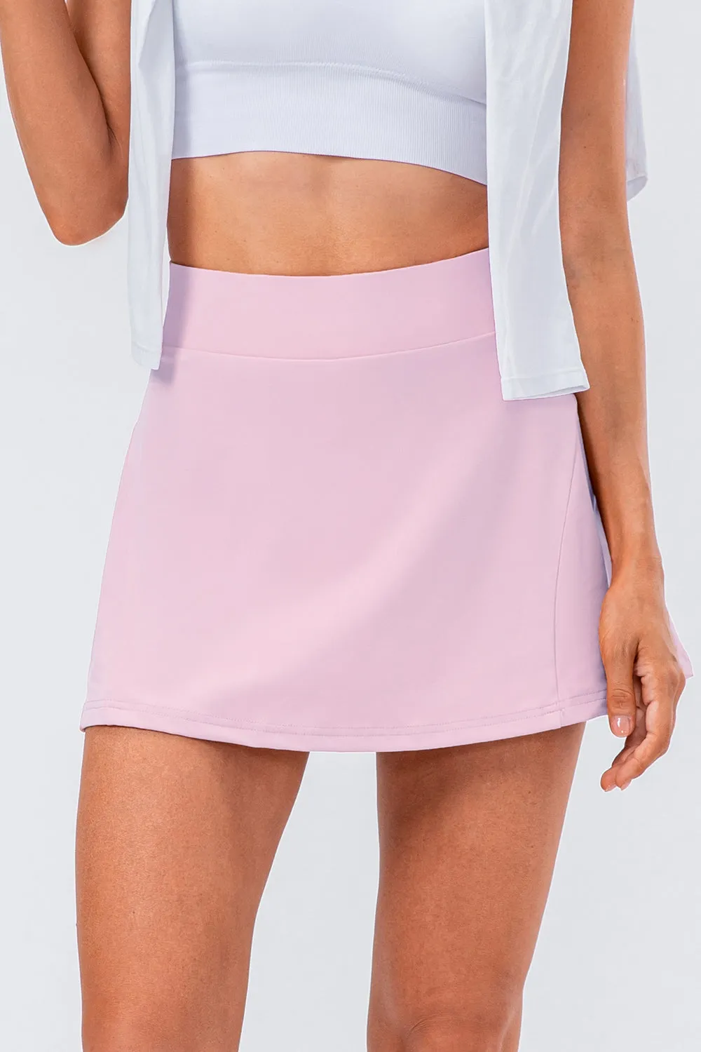 Hot Girl High Waist Pleated Active Lined Skirt