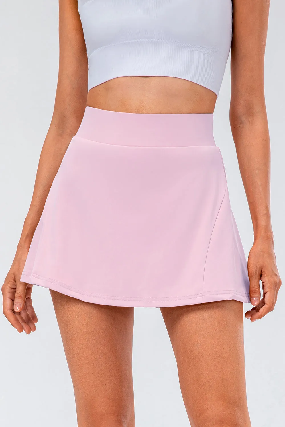 Hot Girl High Waist Pleated Active Lined Skirt