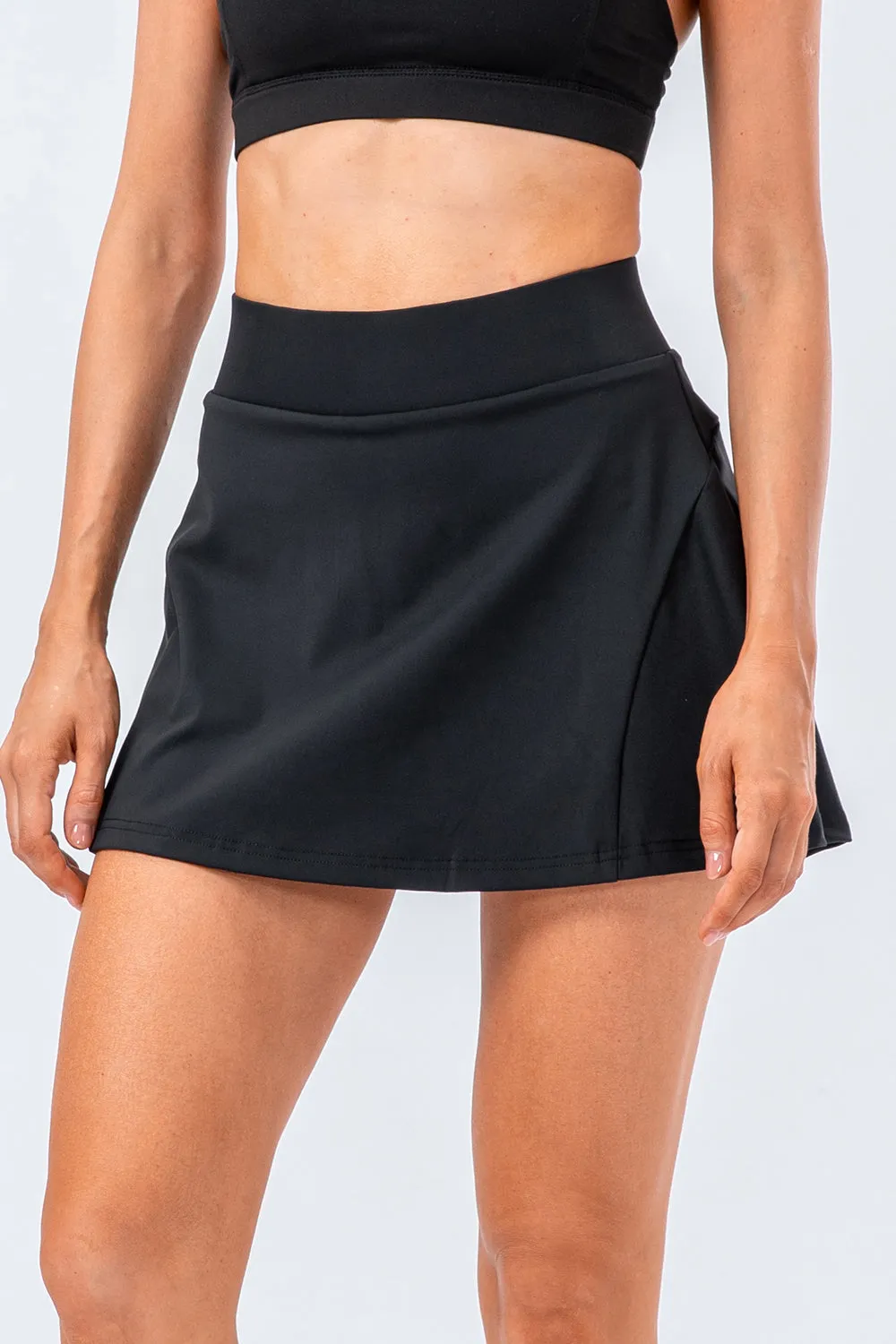 Hot Girl High Waist Pleated Active Lined Skirt