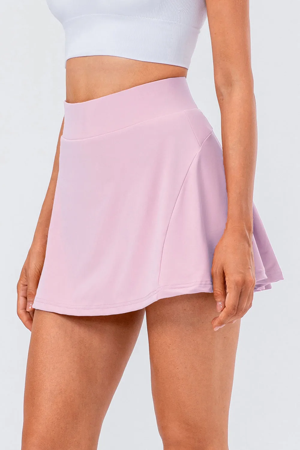 Hot Girl High Waist Pleated Active Lined Skirt