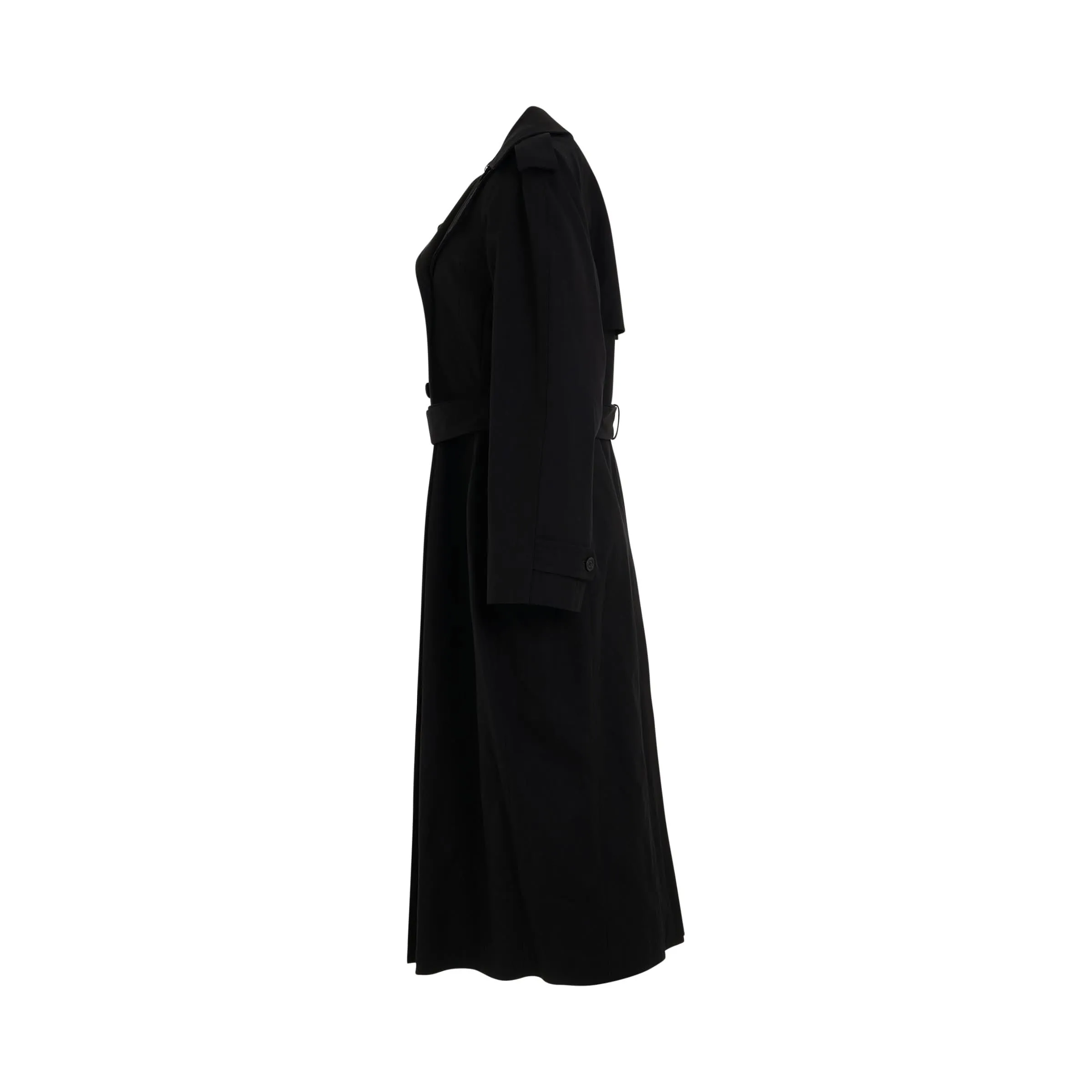 Hourglass Trench Coat in Black