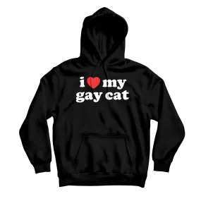 I Heart My Cat Black Hoodie