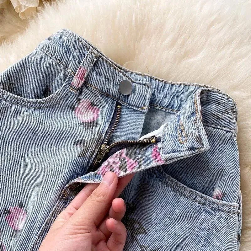 Juliana Slit Denim Skirts