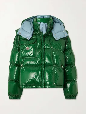 Karakorum convertible hooded quilted glossed-ripstop down jacket