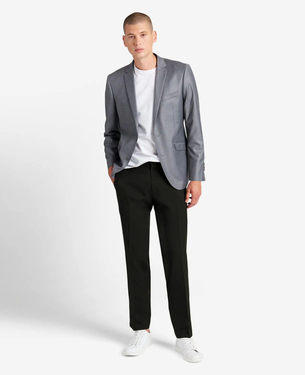 Kenneth Cole Reaction Modern-Fit Micro Check Stretch Trouser