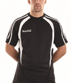 KOOGA  PRO TECHNOLOGY TEAMWEAR RUGBY TRAINING/LEISURE TEE BLACK/WHITE