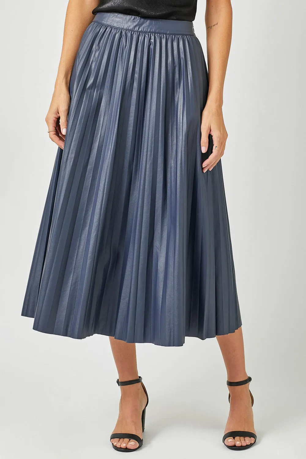 Leather Pleating Skirt