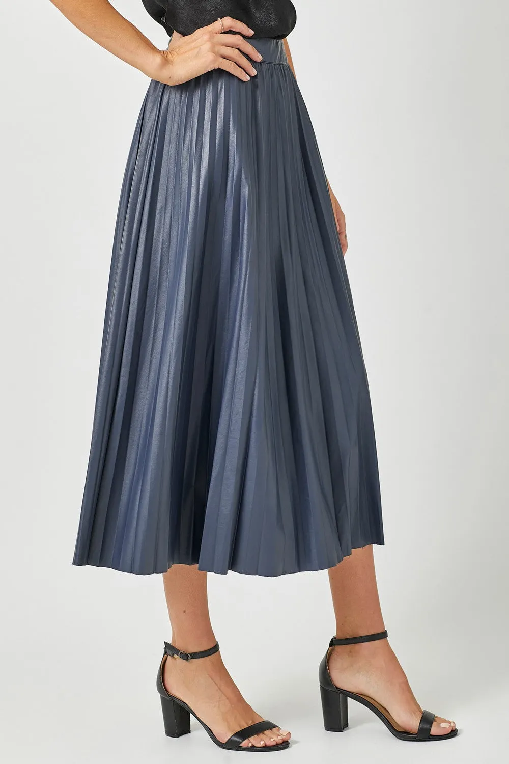 Leather Pleating Skirt