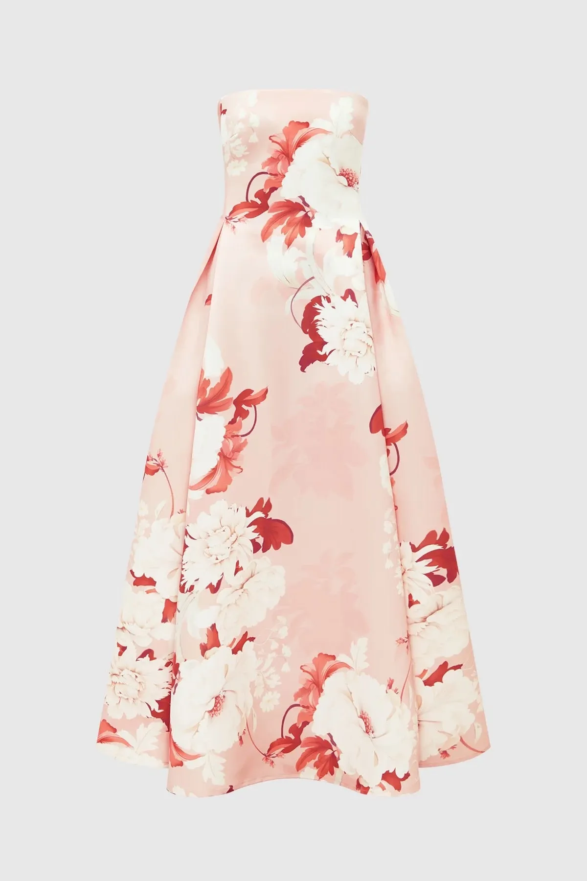 Leo Lin Nora Bustier Maxi Dress - Peony Print