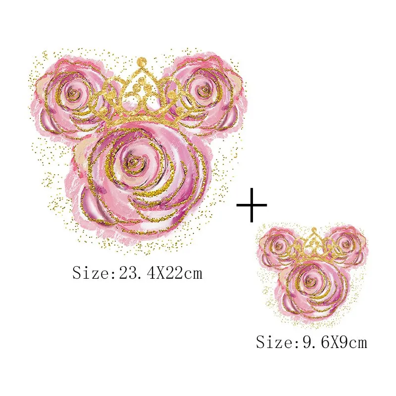 Leopard Print Flower Sticker On Clothes DIY Thermal Stickers For T-Shirts Fashion Girls Patch On Clothing Iron On Transfer Patch