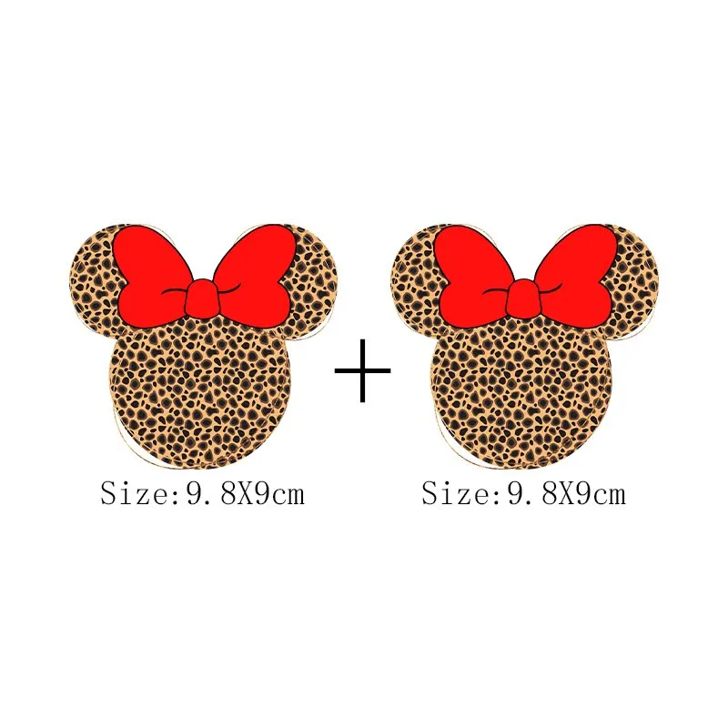 Leopard Print Flower Sticker On Clothes DIY Thermal Stickers For T-Shirts Fashion Girls Patch On Clothing Iron On Transfer Patch