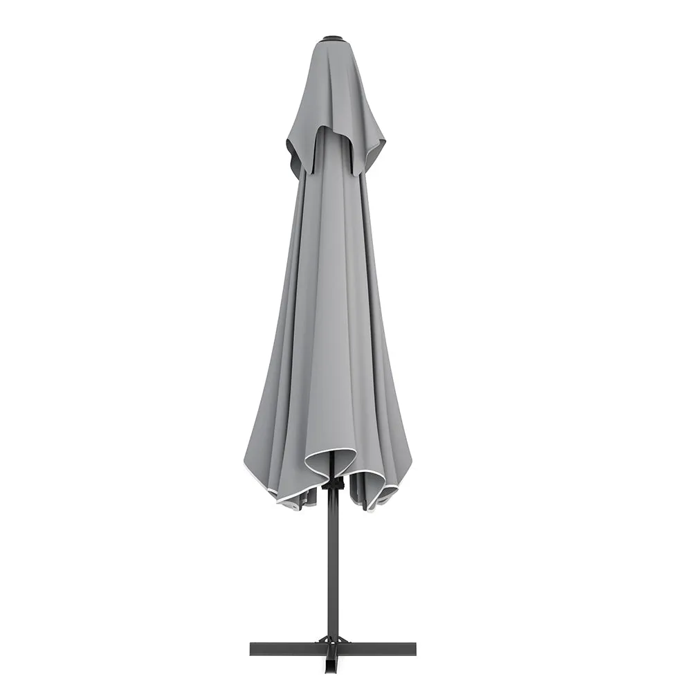 Light Grey Square Parasol with Vent