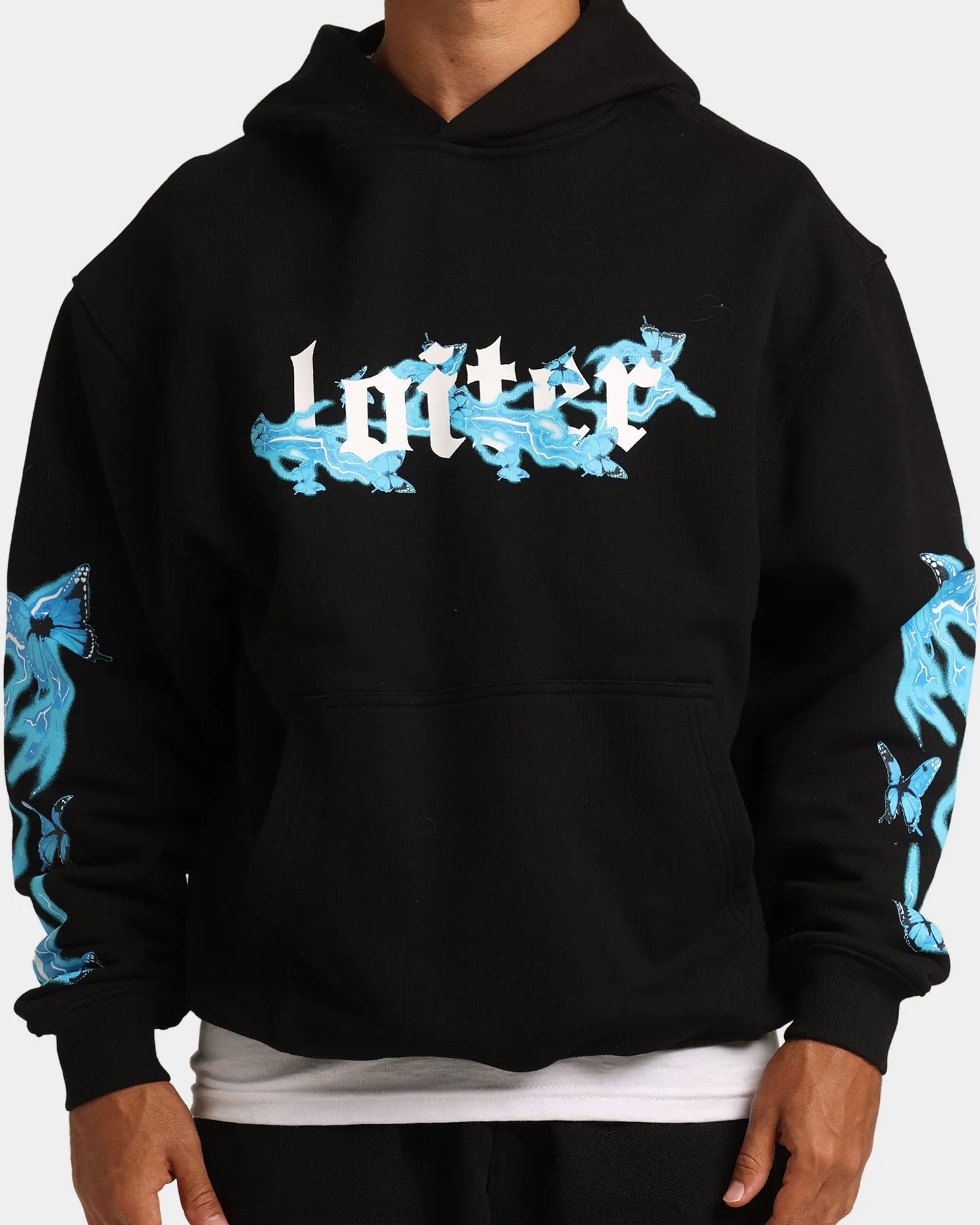 Loiter Electro Butterfly Hoodie Black