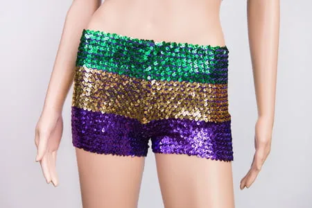 Mardi Gras Sequined Shorts