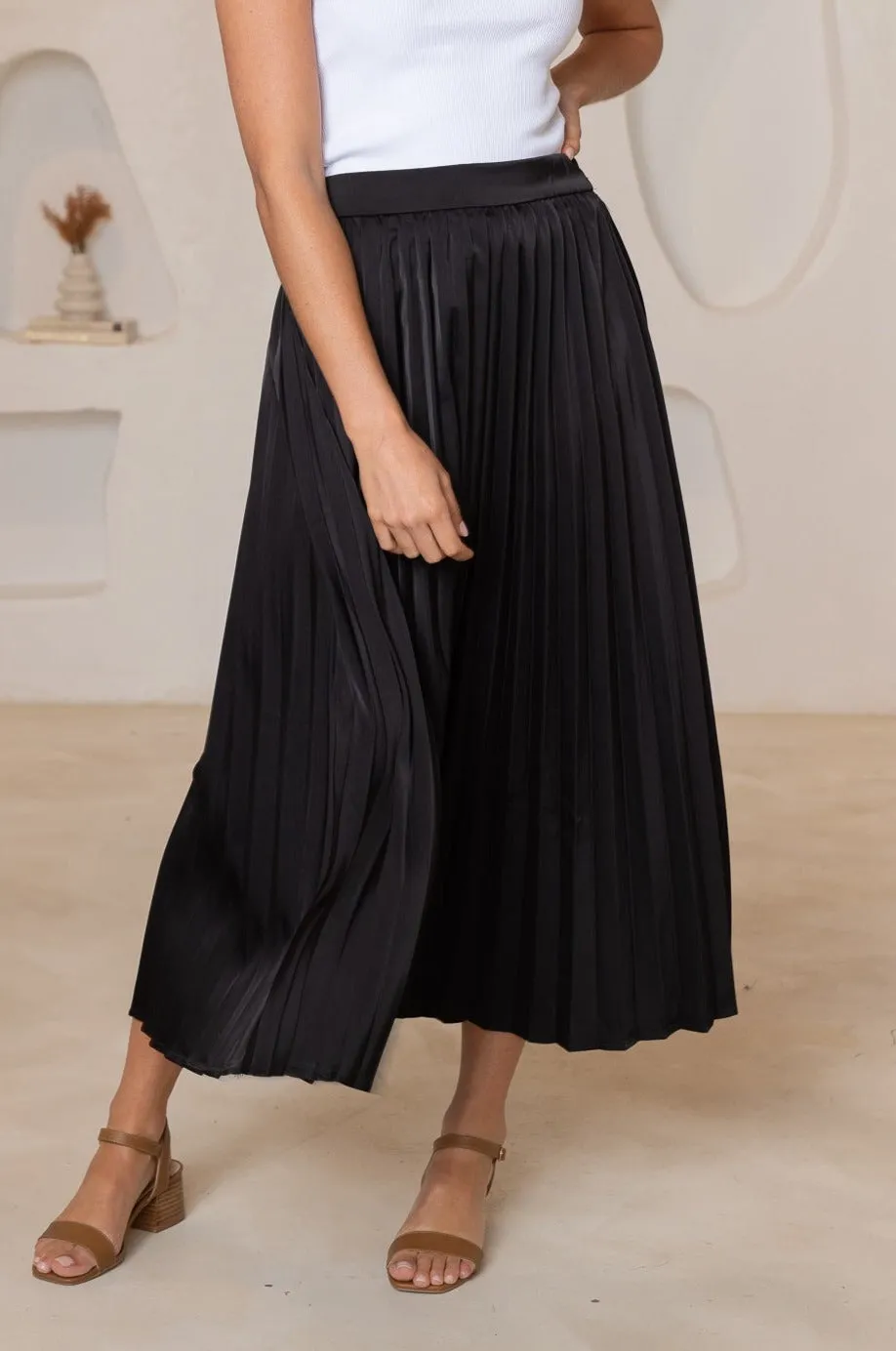 MARISA MIDI SKIRT - Black