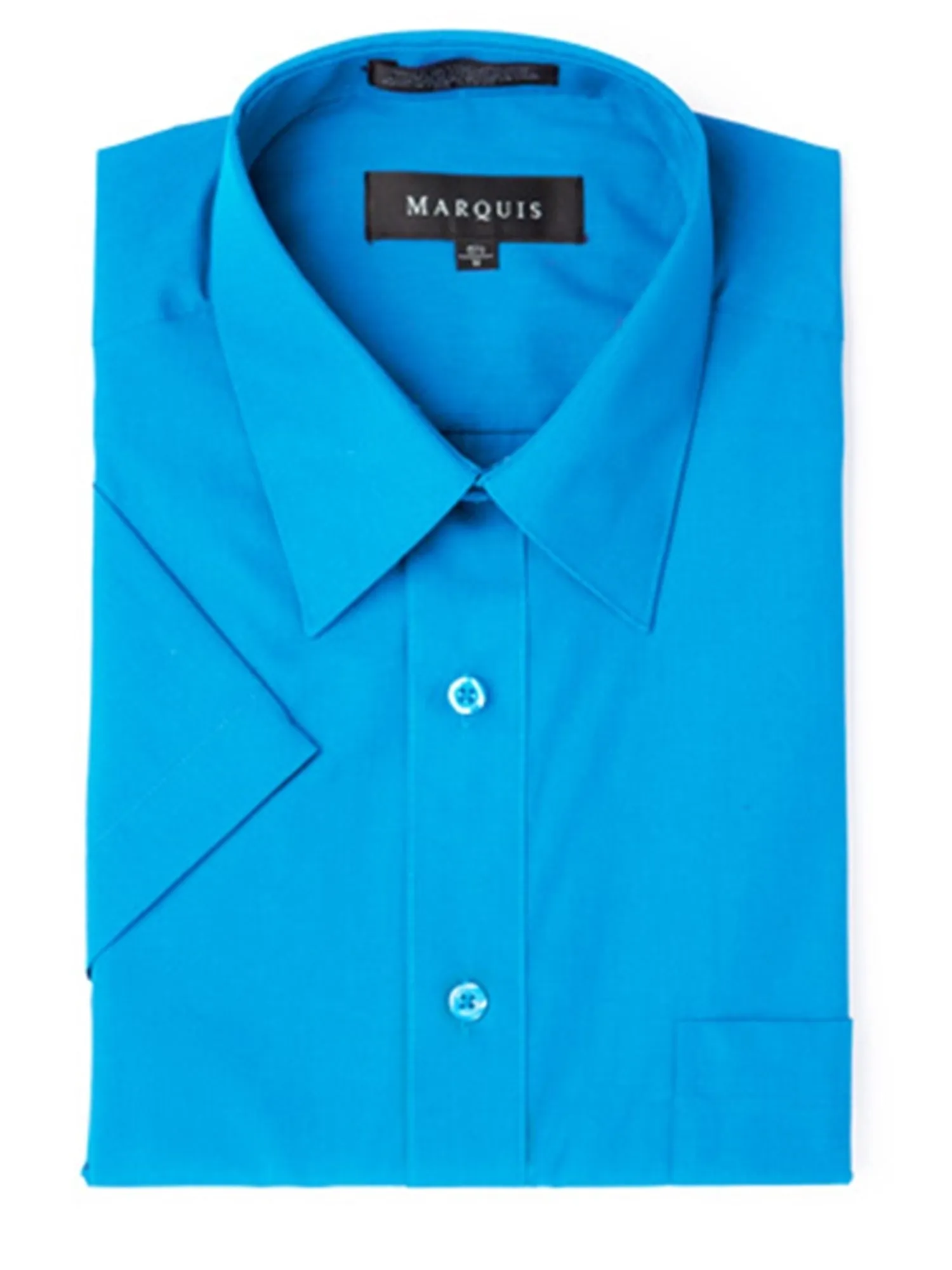 Marquis Men's Short Sleeve Regular Fit Dress Shirt - S To 4XL