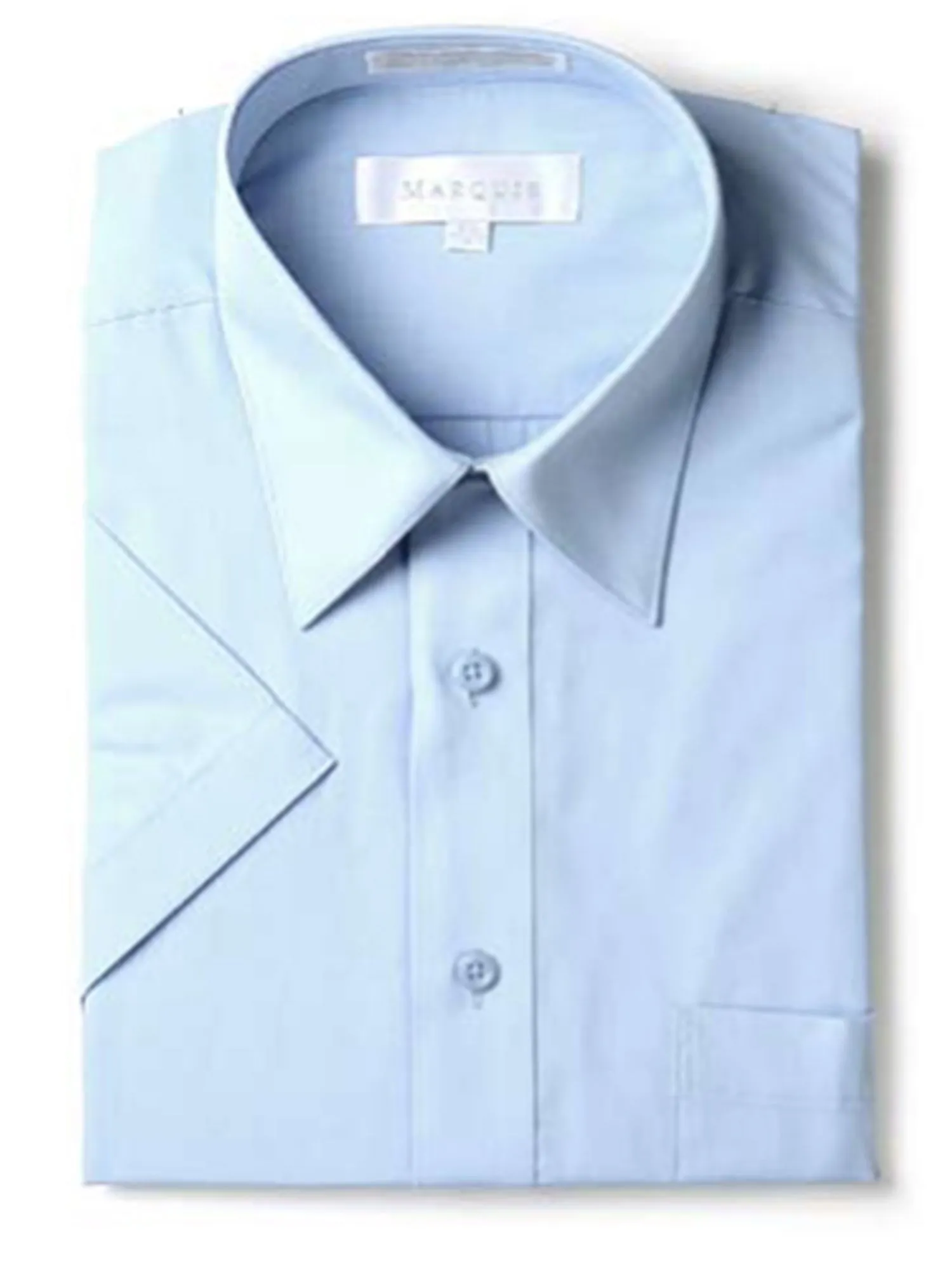 Marquis Men's Short Sleeve Regular Fit Dress Shirt - S To 4XL