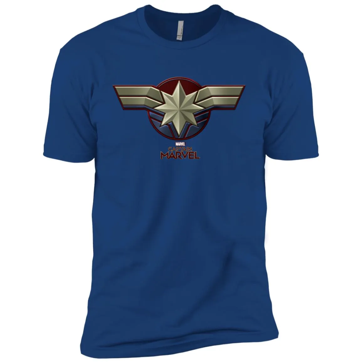 Marvel Captain Marvel Movie Chest Symbol Men Short Sleeve T-Shirt