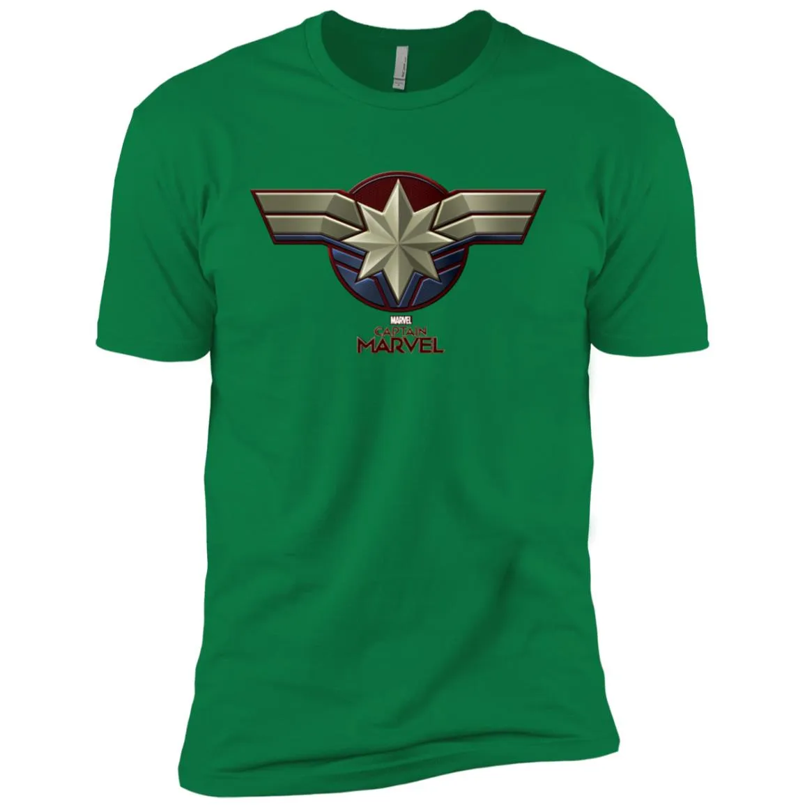 Marvel Captain Marvel Movie Chest Symbol Men Short Sleeve T-Shirt